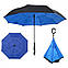 Вітрозахисний подвійний парасольку, синій, фото 2