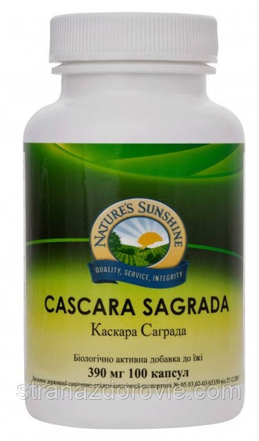 Каскара Саграда, кора жостера Cascara Sagrada NSP — 100 кап — NSP, США