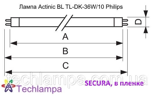 Лампа Actinic Secura BL TL-DK-36W/10 Philips