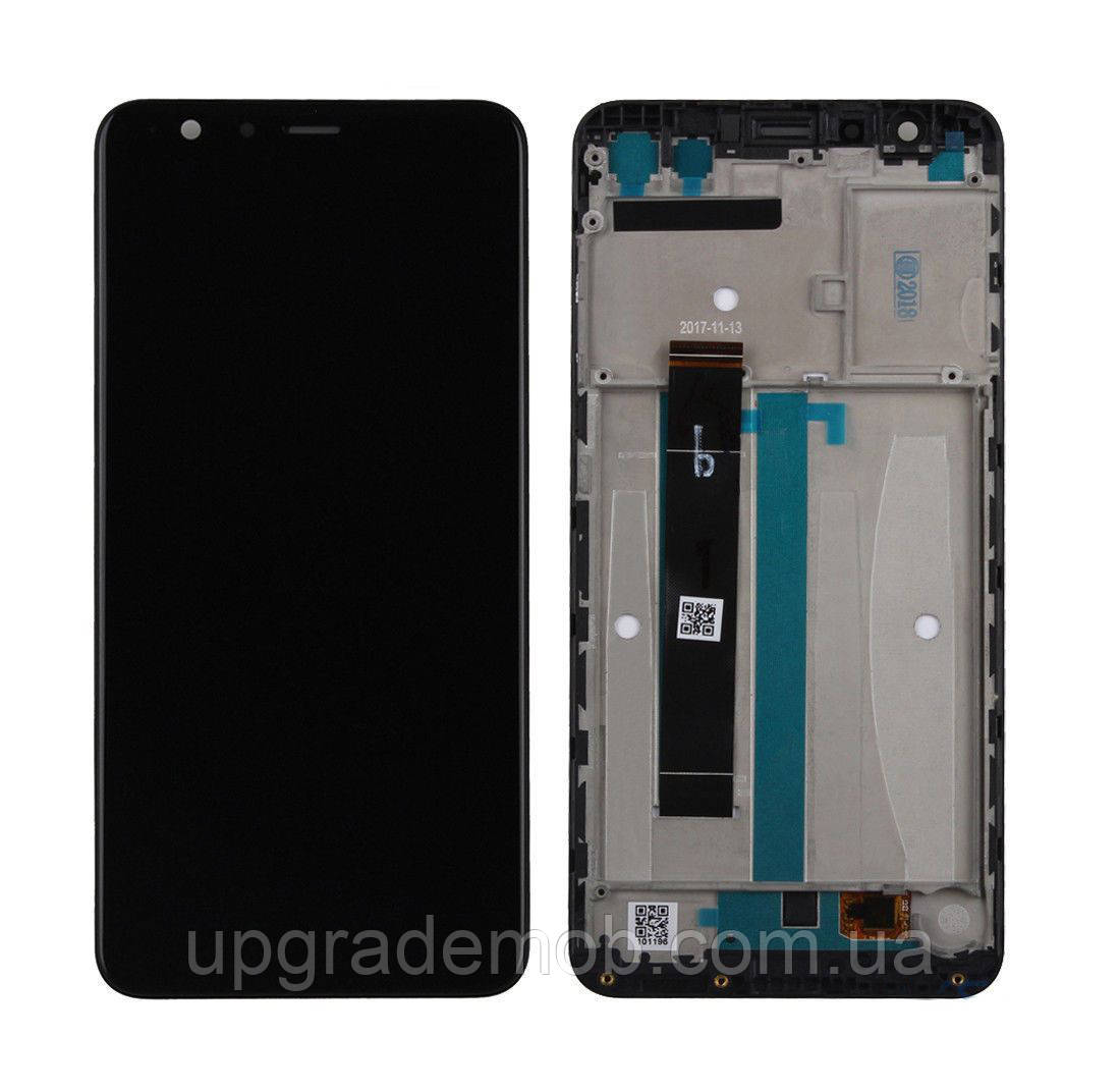 Дисплей модуль тачскрин Asus ZenFone Max Plus M1 ZB570TL чорний оригінал з рамкою, фото 1