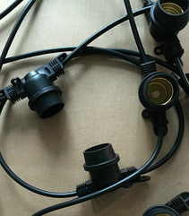 Вулична гірлянда 10м 15хЕ27 ретро Белт-лайт круглий патрон без ламп