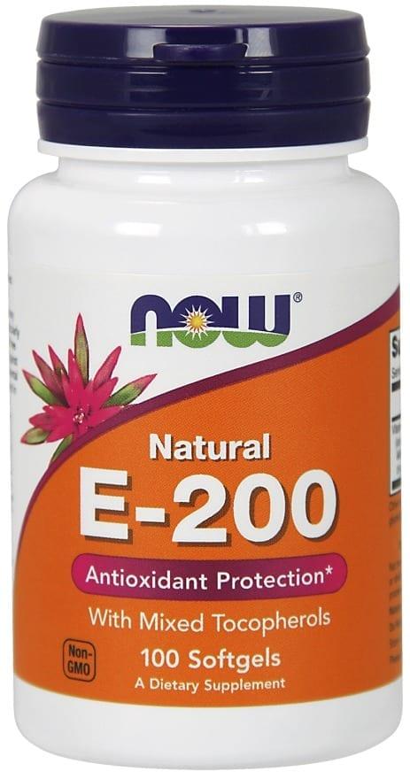 Вітамінна добавка NOW Foods Vitamin E-200 IU Mixed Tocopherols Softgels 100 caps