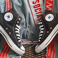 Кеди чорно-білі високі Converse All Star Black Hi