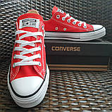 Кеди All Star Chuck Taylor (Red OX) червоні низькі, фото 5