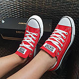 Кеди All Star Chuck Taylor (Red OX) червоні низькі, фото 2