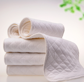 Вкладиш 6-ти шаровий бавовняний для багаторазових підгузників 45х16 см Білий 30311