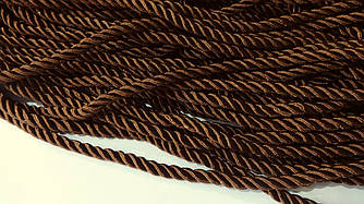 Шнур шторний атласний 5 мм коричневий