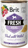 Консерви для собак Brit Fresh Veal With Millet телятина, пшоно 400 гр (100161)