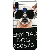Силіконовий чохол для Samsung Galaxy A20 2019 A205F з картинкою Bad Dog