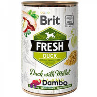 Консерви для собак Brit Fresh Duck With Millet качка, пшоно 400 гр.(100160)