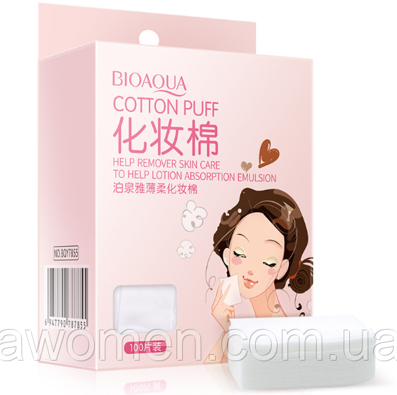 Косметичні серветки Bioaqua Cotton Puff (100 шт.)