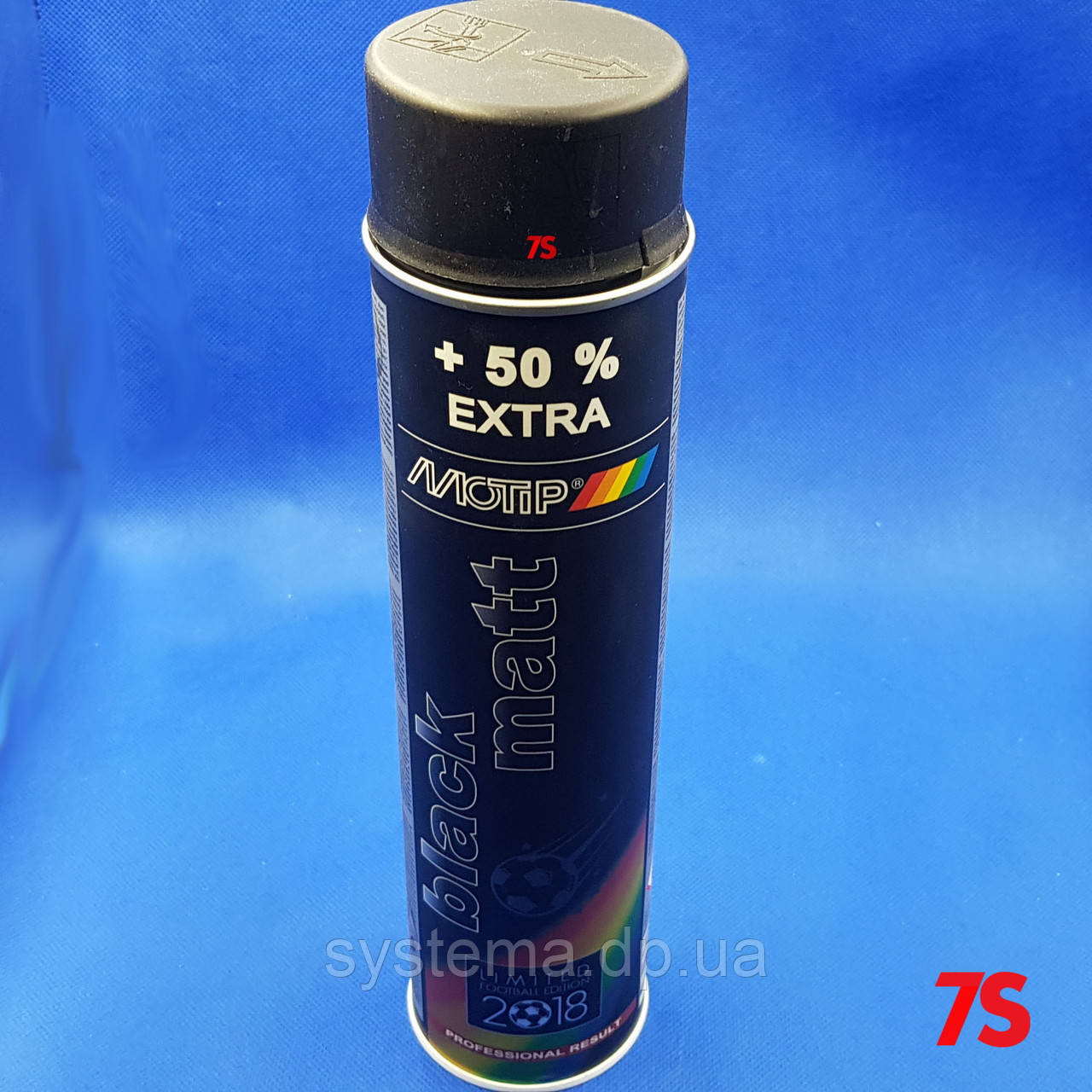 Аерозольний лак акриловий, спрей, чорний мат - Motip Spray Black Matt, 600 мл
