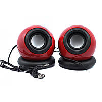Колонки для ПК SPS D008 комп'ютерні колонки USB Red