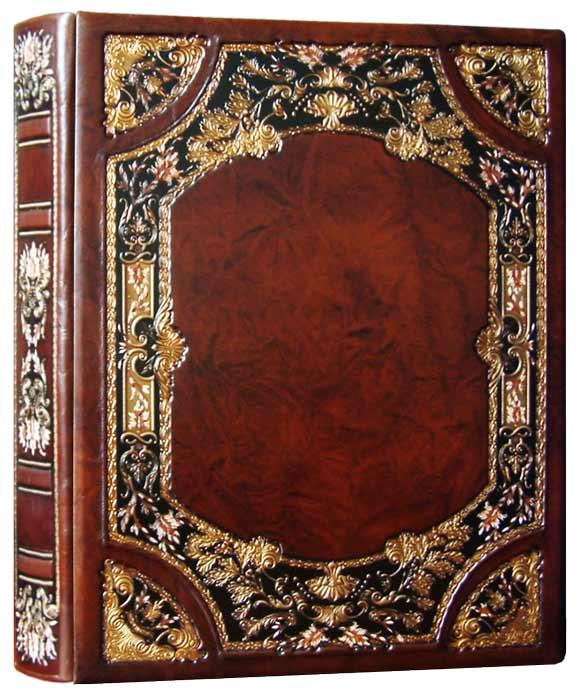 Фотоальбом в шкіряній палітурці з художнім тисненням розписаним вручну "Сенат", фото 1