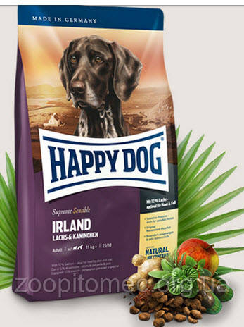 Корм для собак Happy Dog (Хеппі Дог) Irland Sensible при чутливій проблемній шкірі, 12,5 кг