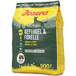 Корм Josera Geflugel&Forelle (Йозера беззерновий з куркою і фореллю) 900г.