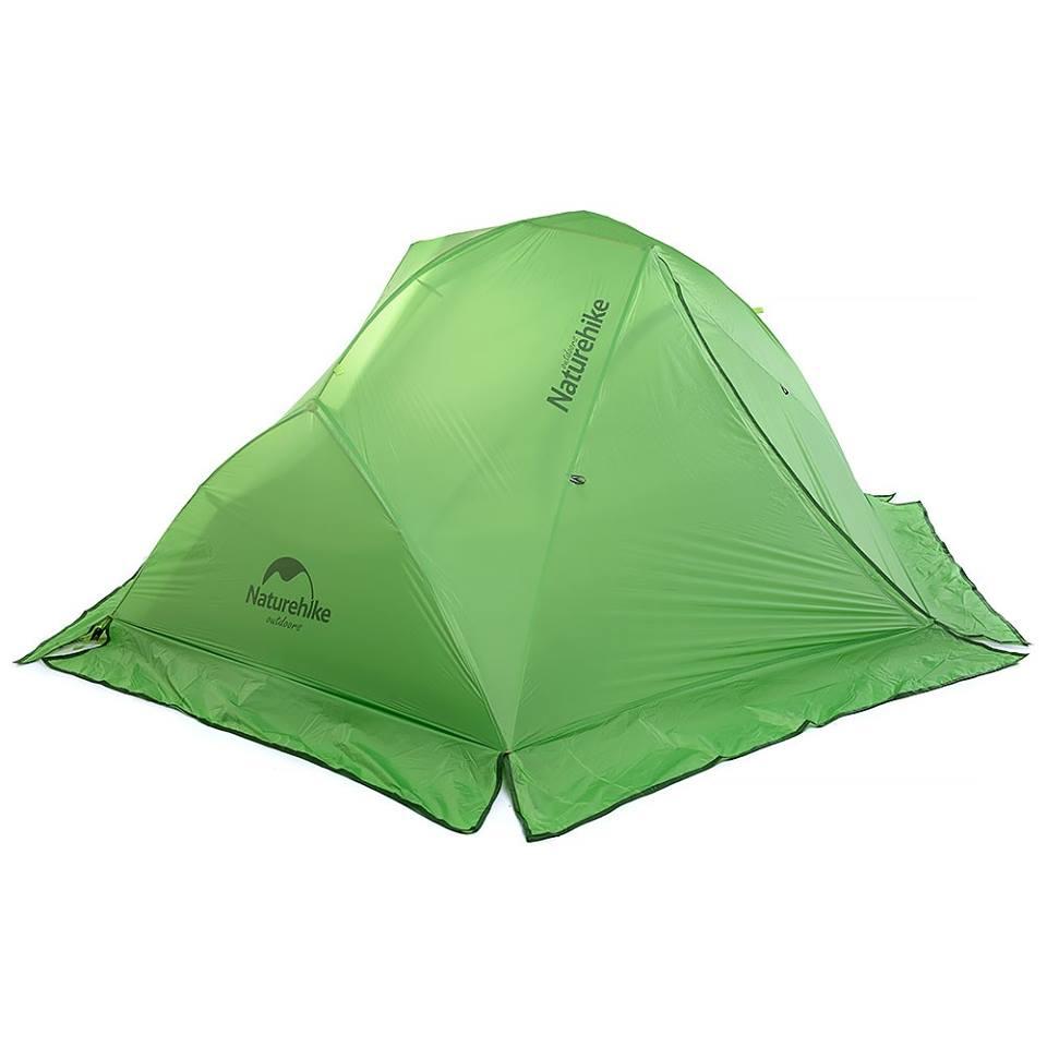 Намет двомісний туристичний з футпринтом Naturehike Star River 2 Silicone 20D зі спідницею Green