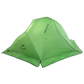 Намет двомісний туристичний з футпринтом Naturehike Star River 2 Silicone 20D зі спідницею Green