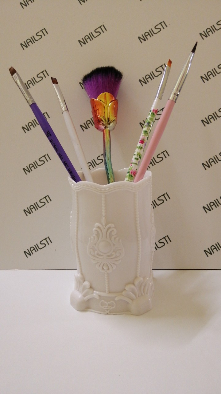 Стакан для пензлів (білий, ліпнина), фото 1