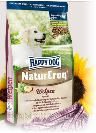 Корм для цуценят Happy Dog (Хеппі Дог) NaturCroq Welpen для всіх порід, 15 кг