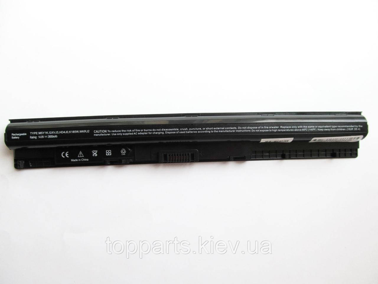 Батарея для ноутбука Dell Inspiron 15R-3451 M5Y1K, 2600mAh, 4cell, 14.8V, Li-ion, чорна, фото 1