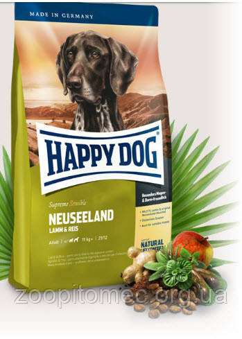 Корм для собак Happy Dog (Хеппі Дог) Neuseeland при чутливому травленні (ягня), 12,5 кг