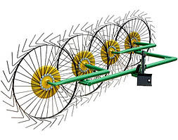 Граблі ворошки ГВР-4 У ДТЗ з кріпленням (4 сонечка, мотоблокові) 