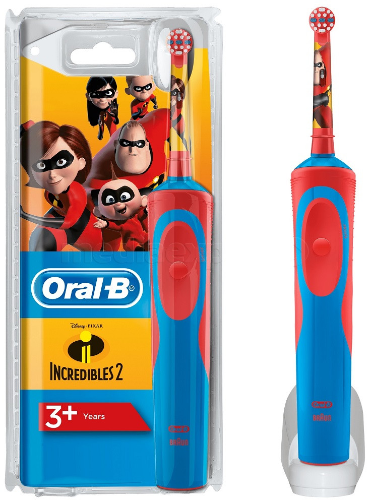 Дитяча зубна електрощітка Oral-B D12. 513 Stages Power, Суперсемейка