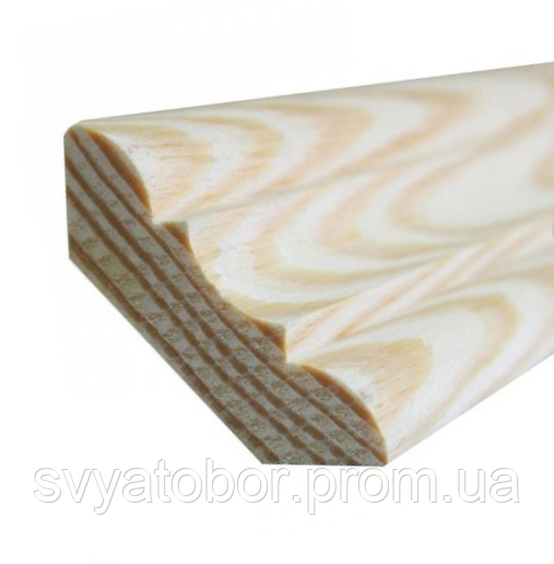 Плінтус сосновий 25х25 «класика» (І-й сорт), фото 1