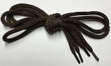 Шнурки прості круглі темно-коричневі 150 см (Товщина 5 мм), фото 2