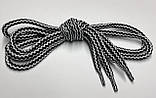 Шнурки простые круглые черно-белые 120 см (Толщина 5 мм), фото 2