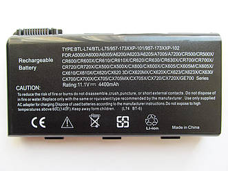 Батарея для ноутбука MSI BTY-L74, 4400mAh, 6cell, 11.1V, Li-ion, чорна, CNP