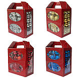 Набір ялинкових іграшок - новорічний, 45 шт, D4-6 см, синій, мікс, пластик (031436-4), фото 7