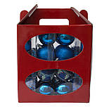 Набір ялинкових іграшок - новорічний, 45 шт, D4-6 см, синій, мікс, пластик (031436-4), фото 4