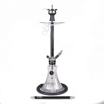 Кальян AMY Deluxe SS 22.01 R Carbonica Pride висота 80 см на 1 персону чорний/прозорий, фото 1