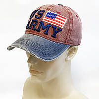 Бейсболка чоловіча "US ARMY" (червоно-синя)