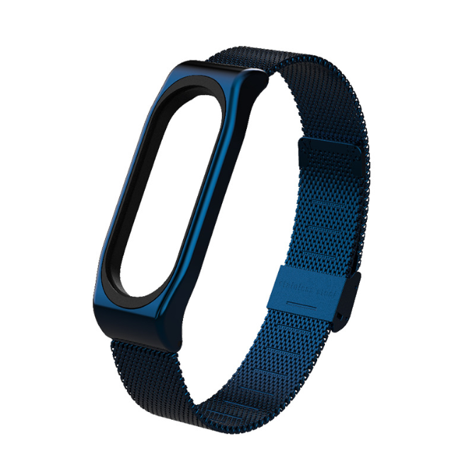 Ремінець Xiaomi Mi Band 4 / 3 MiJobs Milanese миланська петля на застібці металевий Синій 1699P
