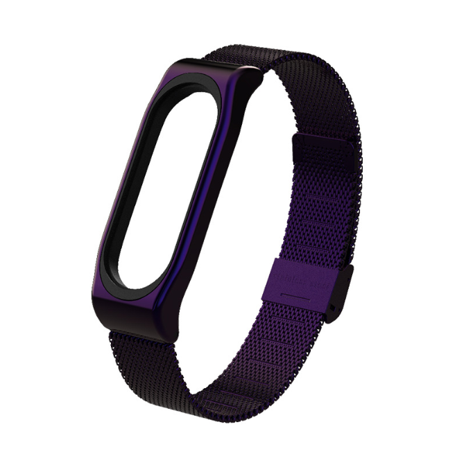 Ремінець Xiaomi Mi Band 4 / 3 MiJobs Milanese миланська петля на застібці металевий Фіолетовий 1699P