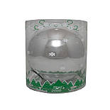 Велика ялинкова іграшка - куля, 20 см, срібляста, глянець, пластик (034000), фото 2