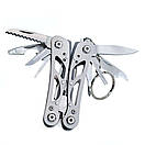 Мультитул туристичний міні 12в1 мультиінструмент чорний, фото 10