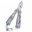 Мультитул туристичний міні 12в1 мультиінструмент чорний, фото 5