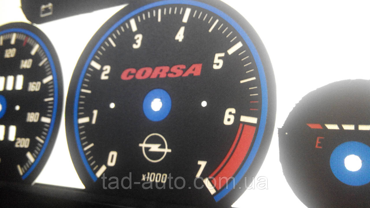 Шкалы приборов Opel Corsa