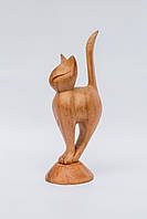 Статуэтка кошка деревянная грациозная высота 20см