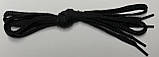 Шнурки прості плоскі чорні 70см (Ширина 7 мм), фото 2