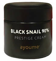 Многофункциональный крем для лица смуцином черной улитки (90%) Ayoume Black Snail Prestige Cream 70 мл