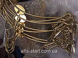Металеві золоті плічка вішалки Люкс із прищіпками для білизни, фото 5