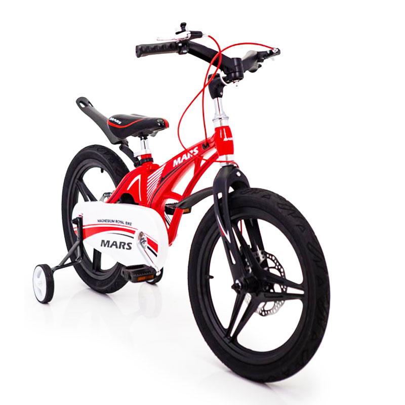 Дитячий велосипед Mars-18 дюймів легкий магнієвий зі складаним кермом Чорний від 8 років червоний, фото 1
