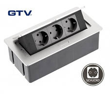 Подовжувач для офісу SOFT GTV на 3 розетки SCHUKO