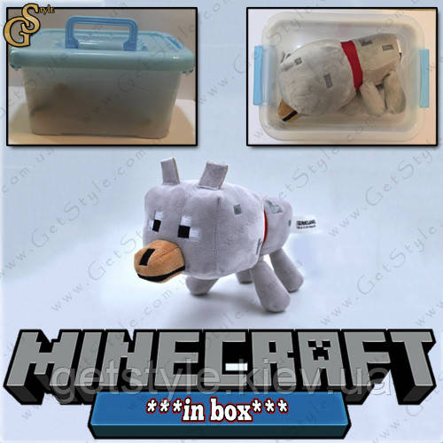 Іграшка Вовк Minecraft - "Wolf" - в пластиковому боксі!
