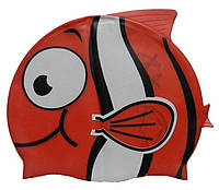 Детская шапочка для плавания красного цвета «Плавнички»